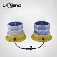 TY10D Flashing Dual solar powered obstruction  aircraft warning light for Telecom Tower