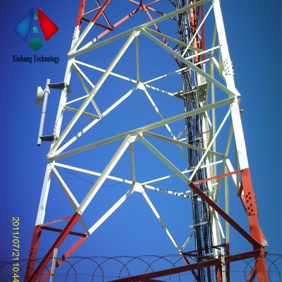 Telecom WIFI GSM Microwave 60m Triangular Lattice Tower