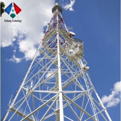 Manufactory supplied self supporting 3 legged telecom steel tube tower