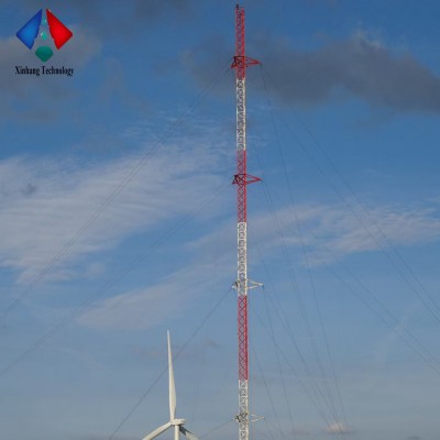 Hot-dip Galvanized Telecom Steel Guyed Tower